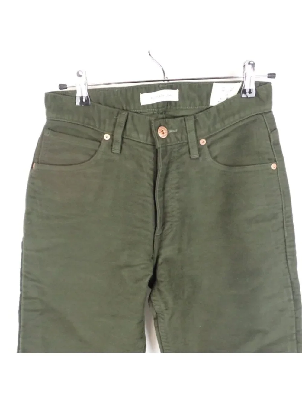 Billy Reid Moleskin Jean Army Green Size 28 NWT - Picture 2 of 5